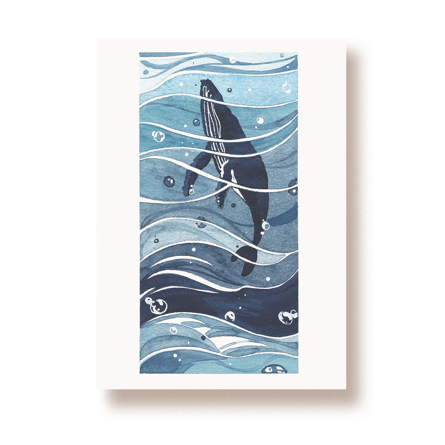 Postkarte 'Buckelwal'