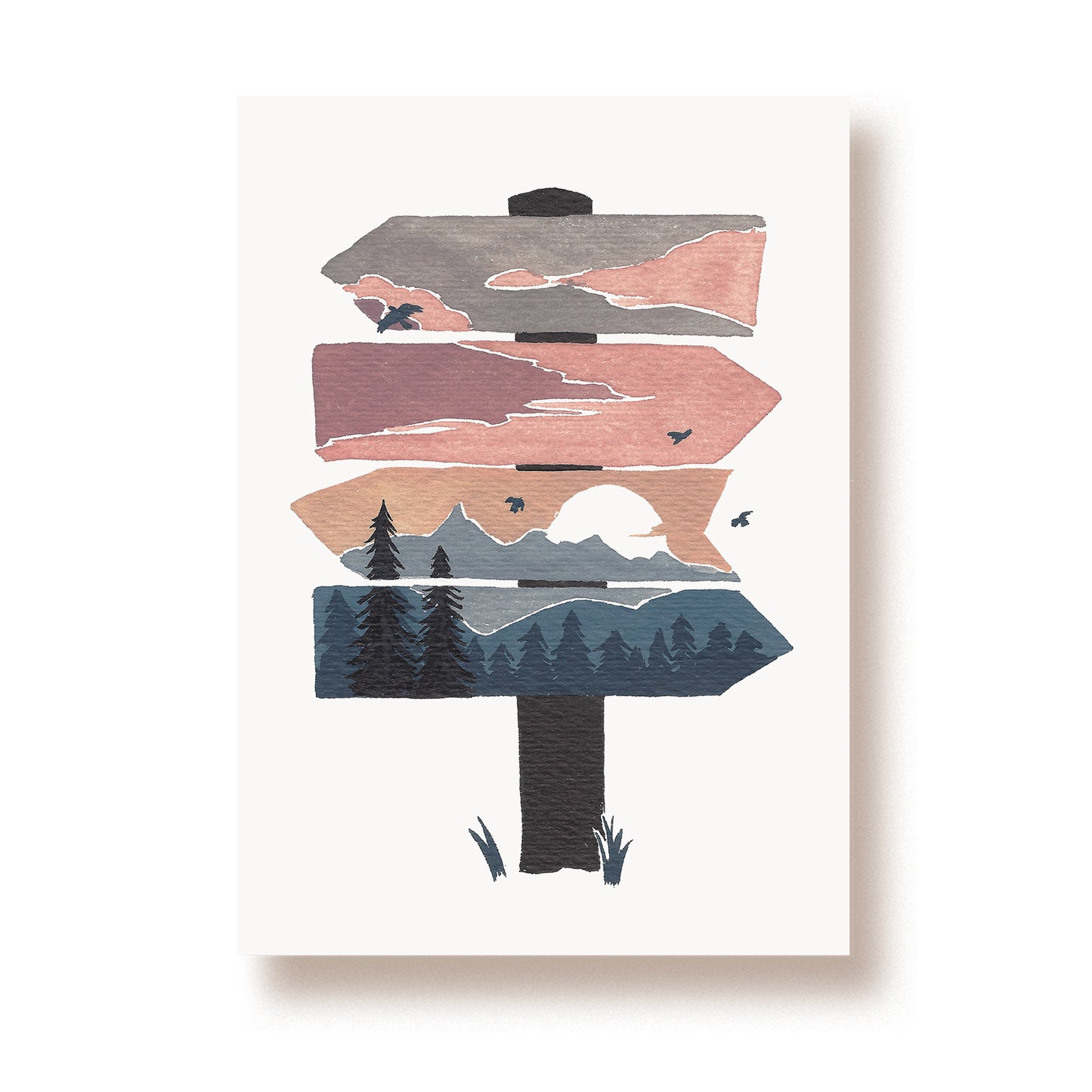 Postkarte 'Naturschild'