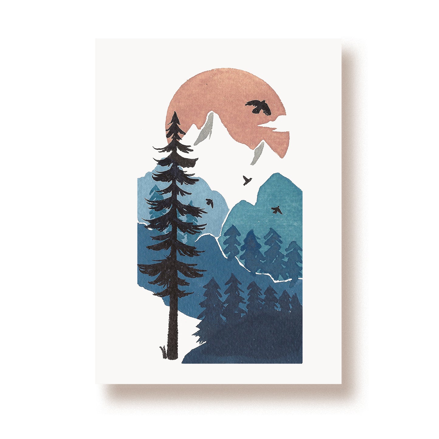 Postkarte 'Rote Sonne'