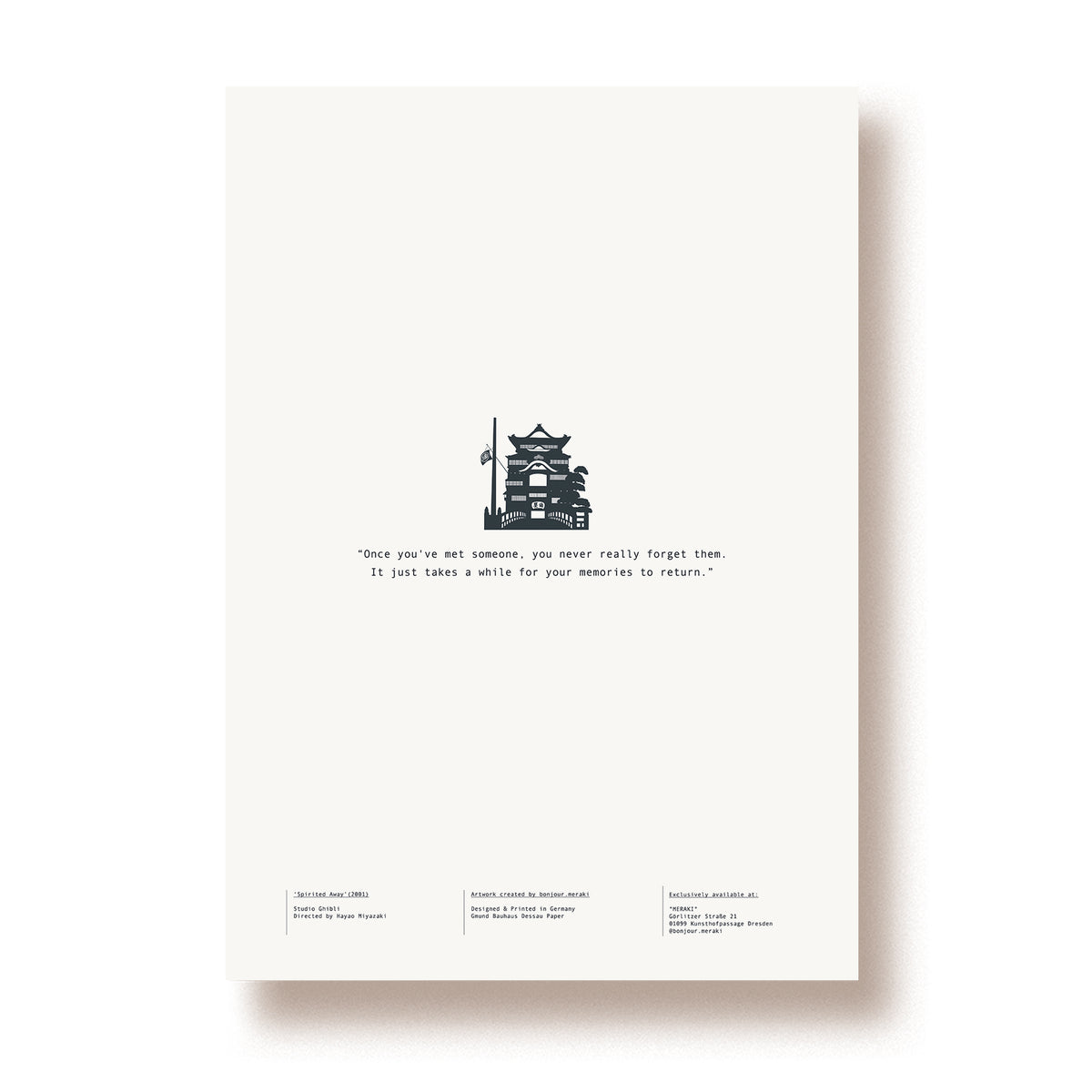 Artprint A3 'Spirited Away'